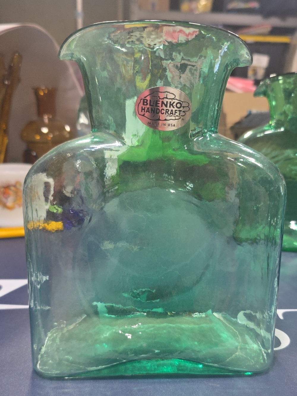 Blenko Water Bottle Blue/green